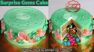 Surprise Gems Cake Step by Step Recipe || How to make Surprise Gems Cake || Eggless Birthday Cake