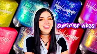 Новые летние хлопья! Обзор и свотчи лака для ногтей KBShimmer Summer Vibes! || Келли Марисса