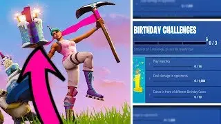 How To Get The FREE Birthday Cake Back Bling in Fortnite! (FREE BACK BLING CHALLENGES)