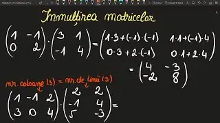 Inmultirea matricelor  de ordin 2 3 diferit cu un numar clasa 11 exercitii (Invata Matematica Usor)