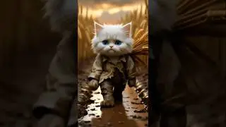 Sad Cat Searches for Food and Cooks for Herself &ndash; A Heart-Touching Story 😿💔 #sad #cat #pets #shorts