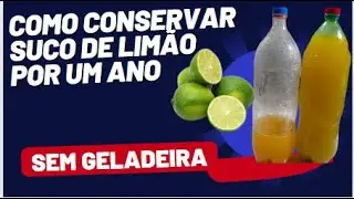 Como conservar suco de limão por um ano