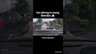 Van driving on the wrong side! #van #car #roadrage #driving #india