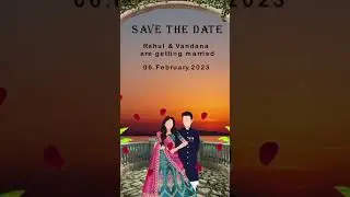 Wedding Digital Invitation Card #graphics #invitation #photoshop #wedding #savethedate #digital