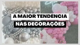 NOVA TENDÊNCIA NAS DECORAÇÕES COM BALÕES DESCONSTRUÍDOS - CORRENTE DE BALÕES
