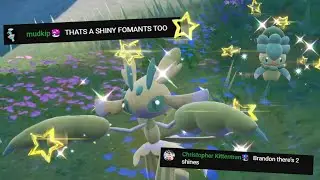 Shiny Fomantis and Lurantis at the Same Time!