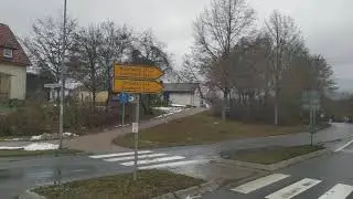 Road 292, Auerbach (Elztal), Town in Germany, 01.12.2021