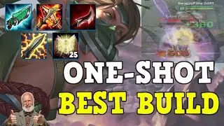 THE BEST/MOST FUN AKALI ONE-SHOT BUILD!! 100-0 ENEMY WITHOUT USING SPELLS!!