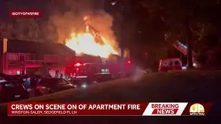 Winston-Salem fire crews responding to apartment fire on Sedgefield Place Lane