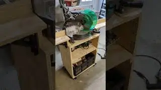 Mobile miter saw stand with folding wings