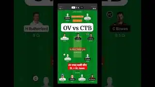 OV vs CTB Dream11 Team | OV vs CTB Dream11 T20 | OV vs CTB Dream11 Today Match Prediction #viral