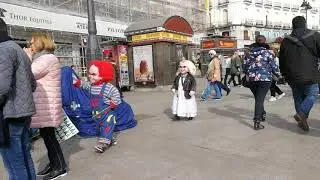Chucky and his Bride Roaming the streets (Scare Zone)