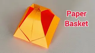 Cute Paper basket Making | How to make Paper Basket |  Easy paper craft | Origami Craft | DIY