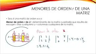 2 6 1 Menores de orden r de una matriz