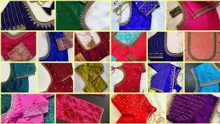 Trendy aari work blouse sleeves and neck designs/party wear aari work blouse designs