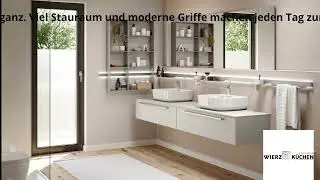 Nobilia Touch 341 Steingrau &ndash;WOHNliches TRAUMBAD mit Edelstahlreling  Wierz K&uuml;chen & Interieur Wesel