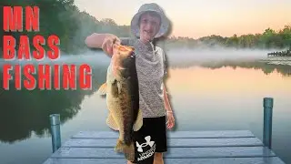 HUGE Minnesota Largemouth Bass Caught with Kids, Midwest Lake Fishing, Family Bass #bassfishing