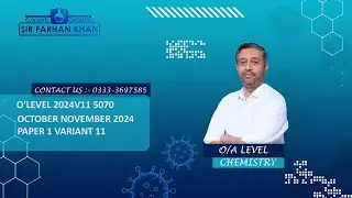 OLevel Chemistry Past Paper 5070 - OCTOBER NOVEMBER 2024 VARIANT 11 (ENGLISH/URDU)