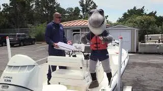 USCG & USCG Aux w/ Sharky Boating Safety Tips - Type 4 Throwable PFD