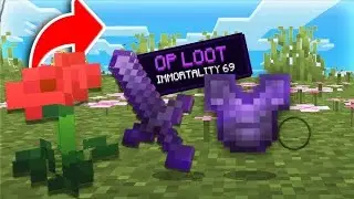 Minecraft, But Flowers Drop Insane Loot 🌸#Minecraft #OPItems#MinecraftChallenge #Gaming#MinecraftMod