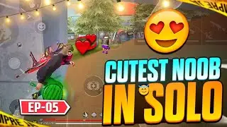 CUTEST NOOB 😍 IN SOLO | SOLO GRANDMASTER GAMEPLAY | SOLO RANK PUSHING |@CrossbonesGaming