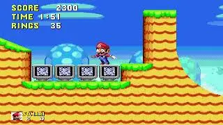 (PRIMEIRO V&Iacute;DEO DE 2026!!) Gameplay de Somari The Adventurerer (hack rom de sonic 1)