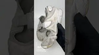 Nike Air Rift Breathe White (DeepClean&Unyellwoing) #nike #beforeandafter #deepclean #unyellowing