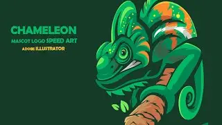 Chameleon Mascot logo design Speed Art || Adobe Illustrator CC