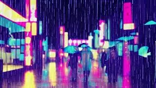 Neon Rain: 1-Hour Relaxation & Focus Soundscape from Japan