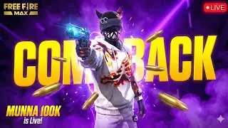COME BACK IN FREE FIRE 🔥👑 No Mercy Gameplay 🎯Free Fire Live🤯#freefiremax  #live #munna100k #freefire