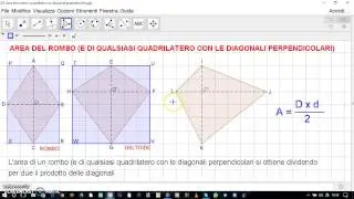 Area del rombo e dei quadrilateri con le diagonali perpendicolari