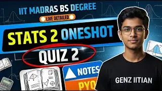 Complete Oneshot Stats 2 Quiz 2 | Score 90 % in Quiz 2  || Gen-Z IITian