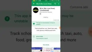 MLA (My Local Area) app installation