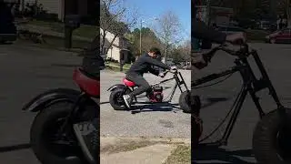 Stretched frame drag mini bike test rip