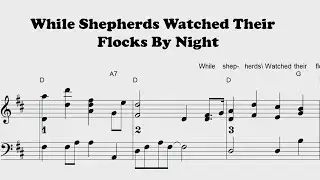 While Shepherds Watched Their Flocks By Night - Christmas - Piano sheet music