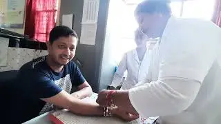 Doctor at work celebrating rakshabandhan in hospital away from home..Doctor nurse bonding.