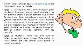 Sadə cümlənin şəxsə görə növləri