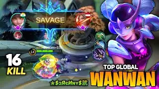 PERFECT SAVAGE! Wanwan Offlane Gameplay [ Top Global Wanwan Best Build 2021] By ✯$ɔяєиɴʏ$就 - MLBB