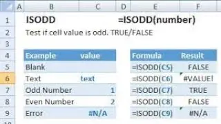 isodd formula in excel