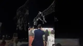 Flying horses 🐎 spotted in Al meydan Dubai 😍 #shortsvideo #dubai