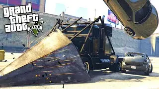 GTA V No Brakes Mod Truck Phantom Wedge Bridge Chaos