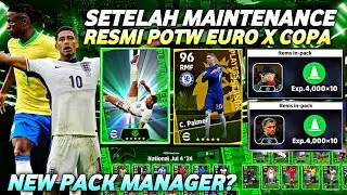 PACK MANAGER MOURINHO? SETELAH MAINTENANCE HARI INI RESMI POTW EURO X COPA EFOOTBALL 2024 MOBILE