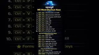 Important Ms word short cut keys.## Boost your computer Knowledge