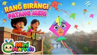 Rang Birangi Patang Meri 🪁 | Hindi Kids Song | Kite Festival Animation | Mini Marvels
