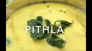 Pithla recipe - How to make Pithla bhakhar recipe - No Onion No Garlic - Sattvik Kitchen