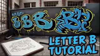 How to Draw Graffiti Letter B  | From Basic Shapes to Advanced Style