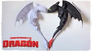🐉  COMO ENTRENAR A TU DRAGON Especial San Valentín  / 3D PAPERCRAFT /  Consigue las plantillas