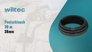 Wiltec Poolschlauch 30 m 38 mm mit Muffen &ndash; UV‑ & chlorfest