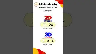 PCSO 2D 3D Lotto Result Today 2pm Draw October 22, 2025