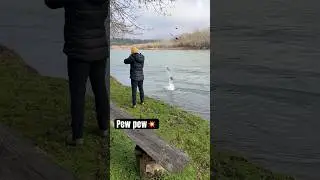 Girl with AK-47 EXPLODES Wood 🪵
